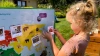 Naukowe place zabaw - Tablica edukacyjna Kontynenty (dwustronna)