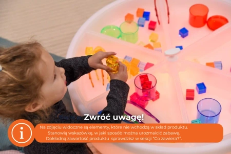 Sensoryczny podświetlany stolik DISCOVERY - Niski