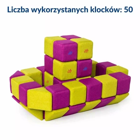 Klocki Magnetyczne Jolly Heap MEDIUM - 50 szt.