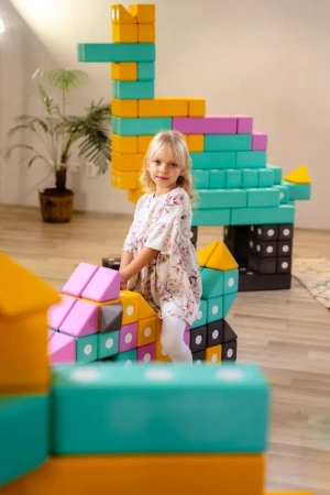 TUKI SMART - Duże klocki piankowe magnetyczne 340 elementów