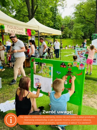 Naukowe place zabaw - Tablica edukacyjna Da Vinci (dwustronna)