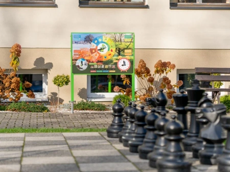 Naukowe place zabaw - Tablica edukacyjna 4 pory roku (jednostronna)