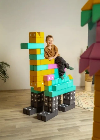 TUKI SMART - Duże klocki piankowe magnetyczne 340 elementów