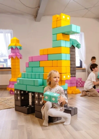TUKI SMART - Duże klocki piankowe magnetyczne 340 elementów