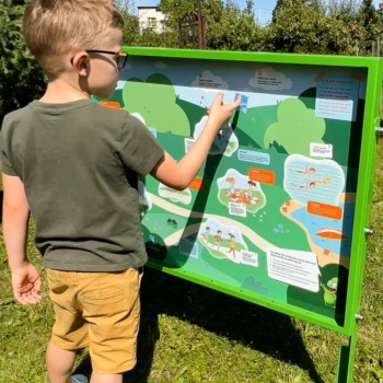 Naukowe place zabaw - Tablica edukacyjna Pierwsza Pomoc (dwustronna)