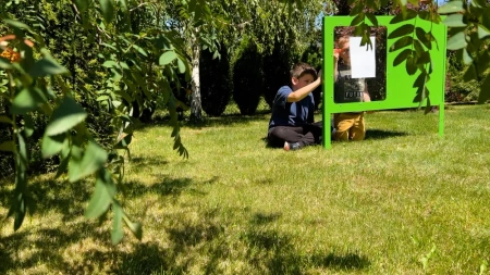 Naukowe place zabaw - Tablica edukacyjna Da Vinci (dwustronna)