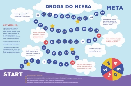 Naukowe place zabaw - Tablica edukacyjna z grą planszową “Droga do nieba”