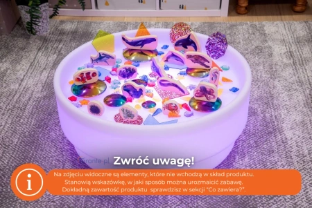 Sensoryczny podświetlany stolik DISCOVERY - Niski