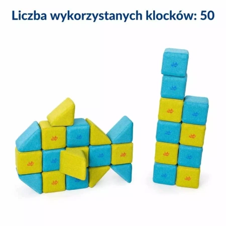 Klocki Magnetyczne Jolly Heap MEDIUM - 50 szt.
