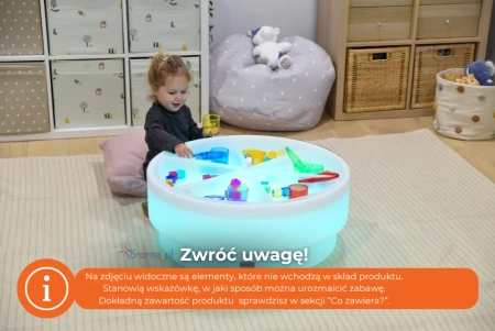 Sensoryczny podświetlany stolik DISCOVERY - Niski