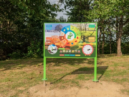 Naukowe place zabaw - Tablica edukacyjna 4 pory roku (jednostronna)