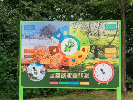 Naukowe place zabaw - Tablica edukacyjna 4 pory roku (jednostronna)