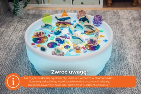 Sensoryczny podświetlany stolik DISCOVERY - Niski