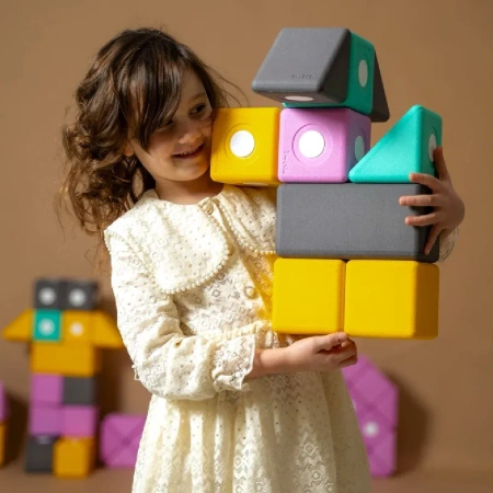 TUKI BUILDER - Duże klocki piankowe magnetyczne 150 elementów