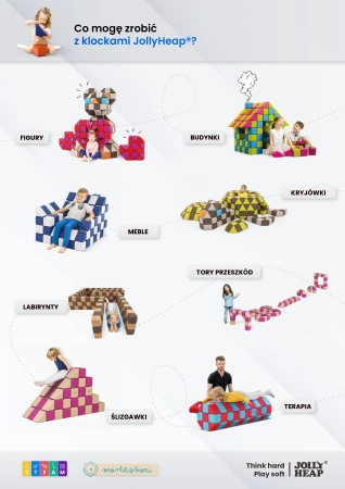 Klocki Magnetyczne Jolly Heap BASIC - 100 szt.
